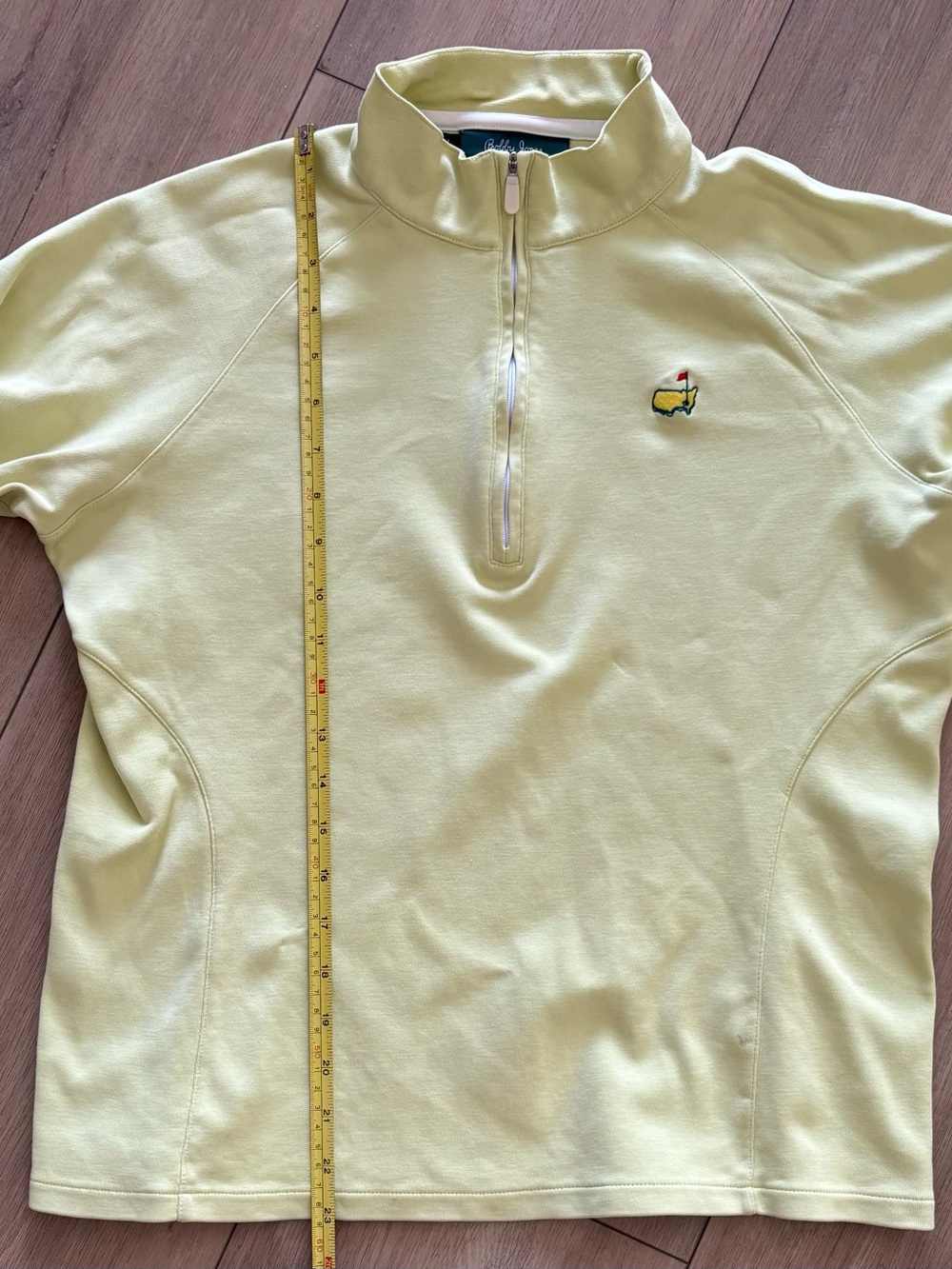 Masters Embroidered Logo lime green 1/4 Zip Pullover